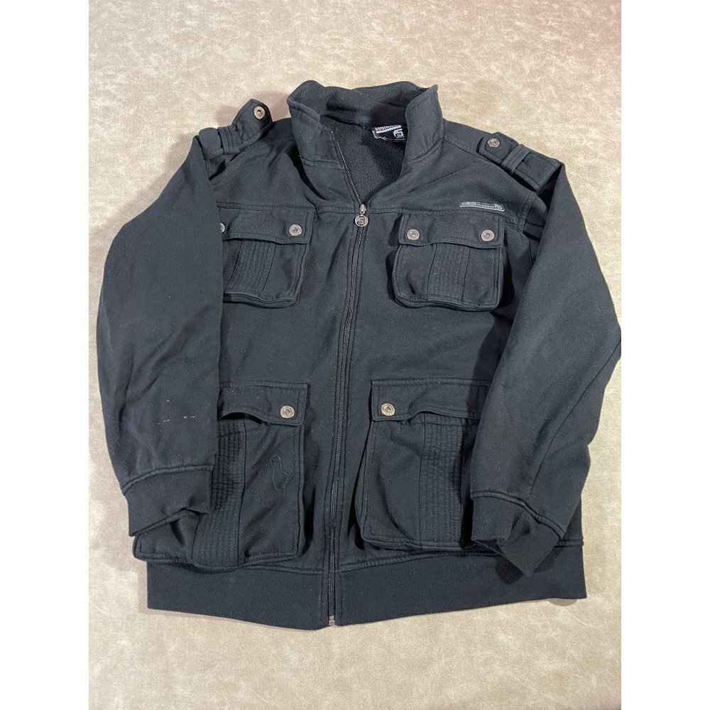 South Pole‎ Men’s Black Utility Style Multi Pocket Jacket Size XXL